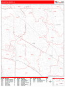 Arlington Heights Digital Map Red Line Style